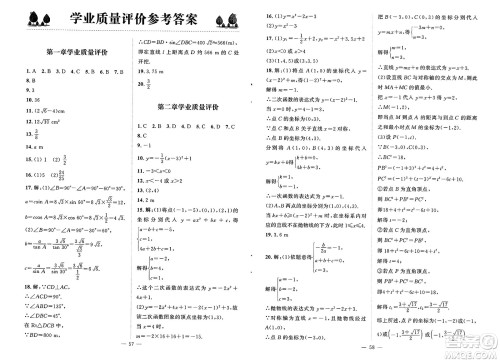 北京师范大学出版社2025年春初中同步练习册九年级数学下册北师大版答案 北京师范大学出版社2025年春初中同步练习册九年级数学下册北师大版答案