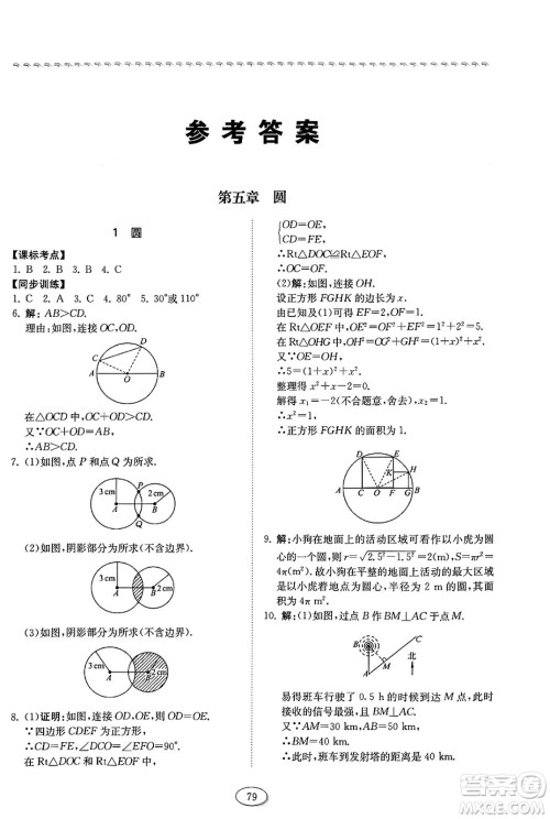 山东科学技术出版社2025年春初中同步练习册九年级数学下册鲁教版五四制答案 山东科学技术出版社2025年春初中同步练习册九年级数学下册鲁教版五四制答案