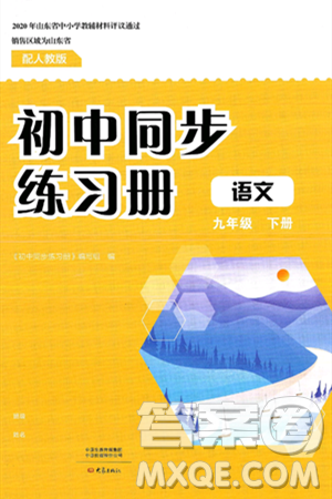 大象出版社2025年春初中同步练习册九年级语文下册人教版山东专版答案 大象出版社2025年春初中同步练习册九年级语文下册人教版山东专版答案