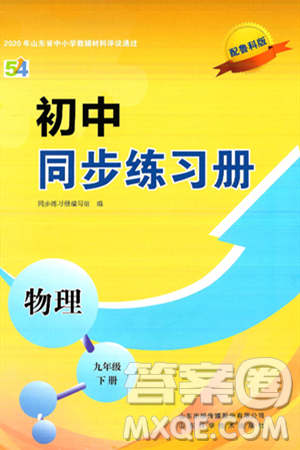 山东科学技术出版社2025年春初中同步练习册九年级物理下册鲁科版五四制答案 山东科学技术出版社2025年春初中同步练习册九年级物理下册鲁科版五四制答案