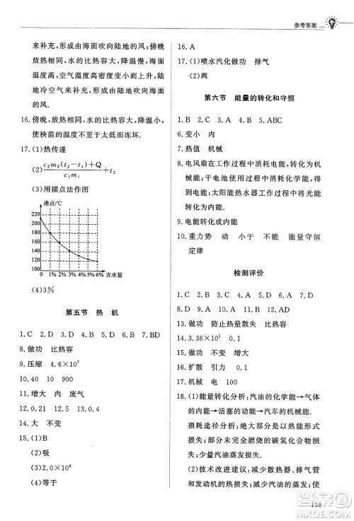 明天出版社2025年春初中同步练习册九年级物理下册鲁科版五四制答案 明天出版社2025年春初中同步练习册九年级物理下册鲁科版五四制答案