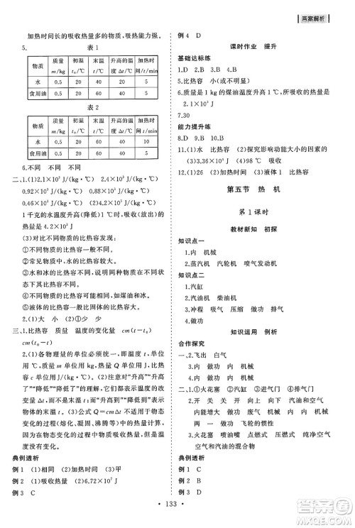 山东人民出版社2025年春初中同步练习册九年级物理下册鲁科版五四制答案