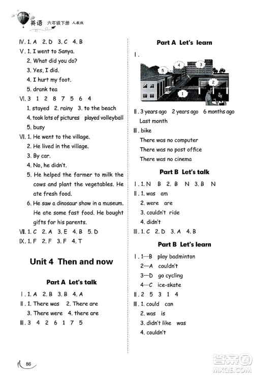 山东科学技术出版社2025年春小学同步练习册六年级英语下册人教版山东专版答案 山东科学技术出版社2025年春小学同步练习册六年级英语下册人教版山东专版答案