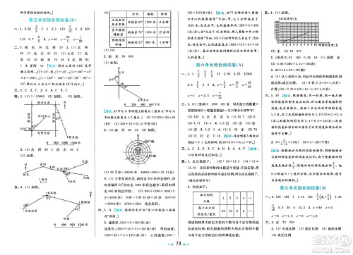 北京教育出版社2025年春亮点给力大试卷六年级数学下册江苏版答案
