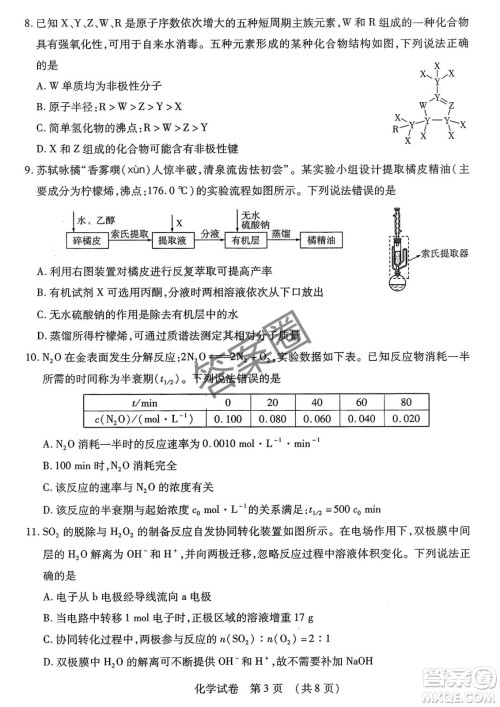 2025年东北三省四市教研联合体高考模拟考试一化学试卷答案