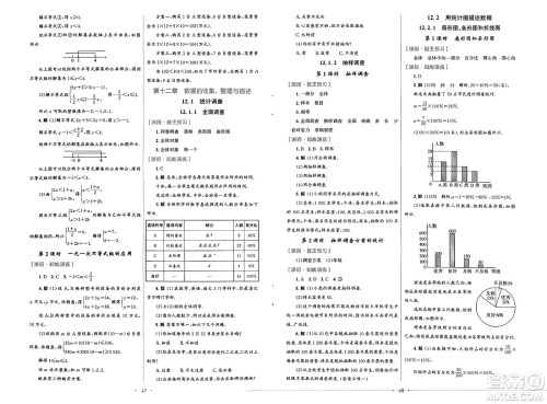 人民教育出版社2025年春初中同步测控优化设计七年级数学下册人教版福建专版答案 人民教育出版社2025年春初中同步测控优化设计七年级数学下册人教版福建专版答案