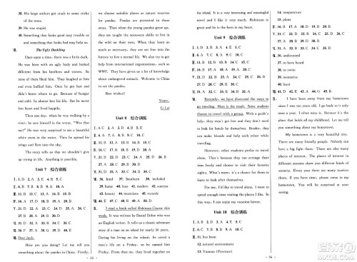 人民教育出版社2025年春初中同步测控优化设计八年级英语下册人教版新疆专版答案 人民教育出版社2025年春初中同步测控优化设计八年级英语下册人教版新疆专版答案