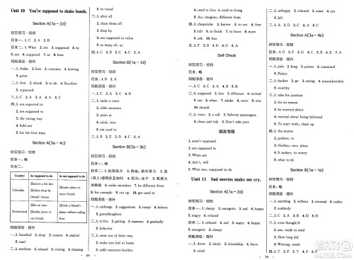 人民教育出版社2025年春初中同步测控优化设计九年级英语下册人教版答案 人民教育出版社2025年春初中同步测控优化设计九年级英语下册人教版答案