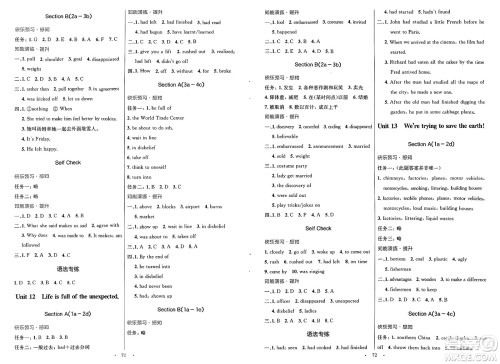 人民教育出版社2025年春初中同步测控优化设计九年级英语下册人教版答案 人民教育出版社2025年春初中同步测控优化设计九年级英语下册人教版答案