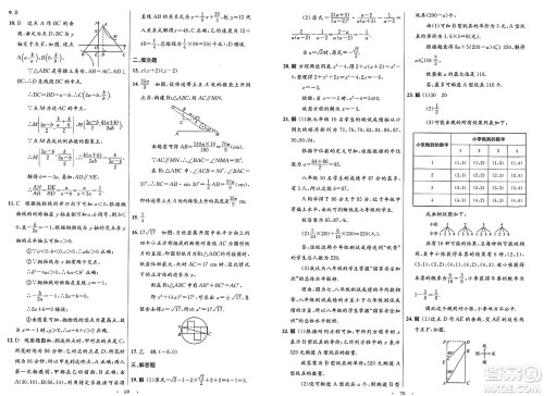 人民教育出版社2025年春初中同步测控优化设计九年级数学下册人教版新疆专版答案 人民教育出版社2025年春初中同步测控优化设计九年级数学下册人教版新疆专版答案
