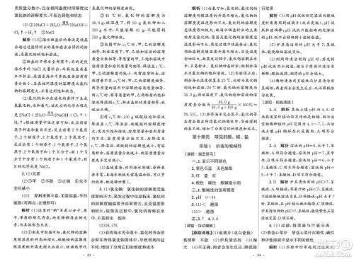 人民教育出版社2025年春初中同步测控优化设计九年级化学下册人教版答案