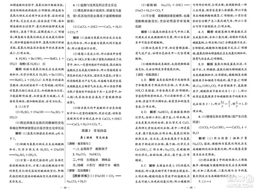 人民教育出版社2025年春初中同步测控优化设计九年级化学下册人教版答案