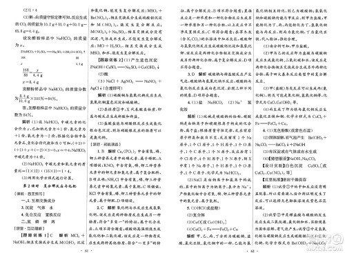 人民教育出版社2025年春初中同步测控优化设计九年级化学下册人教版答案