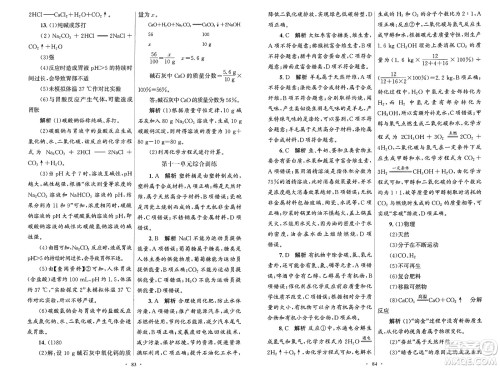 人民教育出版社2025年春初中同步测控优化设计九年级化学下册人教版答案