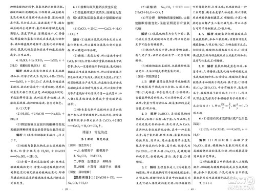 人民教育出版社2025年春初中同步测控优化设计九年级化学下册人教版陕西专版答案 人民教育出版社2025年春初中同步测控优化设计九年级化学下册人教版陕西专版答案
