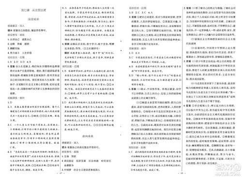 人民教育出版社2025年春初中同步测控优化设计九年级道德与法治下册人教版福建专版答案