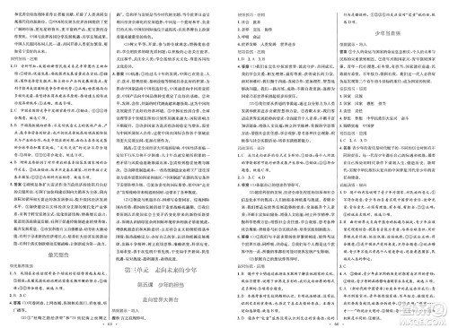 人民教育出版社2025年春初中同步测控优化设计九年级道德与法治下册人教版新疆专版答案