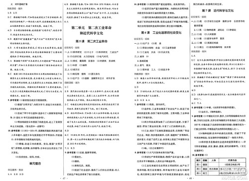  人民教育出版社2025年春初中同步测控优化设计九年级历史下册人教版答案