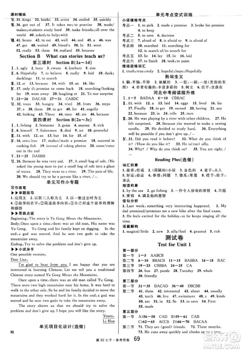 安徽师范大学出版社2025年春名校课堂七年级英语下册人教版河北专版答案 安徽师范大学出版社2025年春名校课堂七年级英语下册人教版河北专版答案