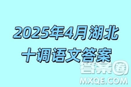 2025第十届湖北省高三4月调研模拟考试语文试卷答案
