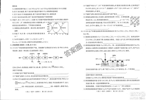 2025届H20高中联盟4月高三联考化学试卷答案 2025届H20高中联盟4月高三联考化学试卷答案