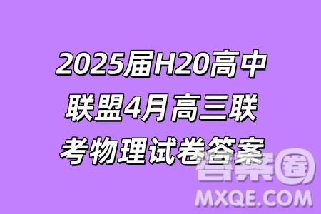 2025届H20高中联盟4月高三联考物理试卷答案