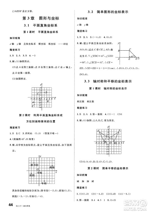 广东经济出版社2025年春名校课堂八年级数学下册湘教版湖南专版答案 广东经济出版社2025年春名校课堂八年级数学下册湘教版湖南专版答案