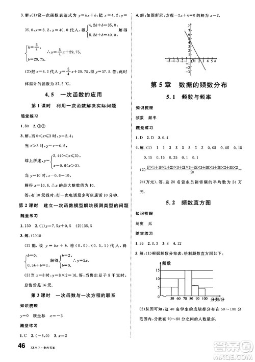广东经济出版社2025年春名校课堂八年级数学下册湘教版广西专版答案 广东经济出版社2025年春名校课堂八年级数学下册湘教版广西专版答案