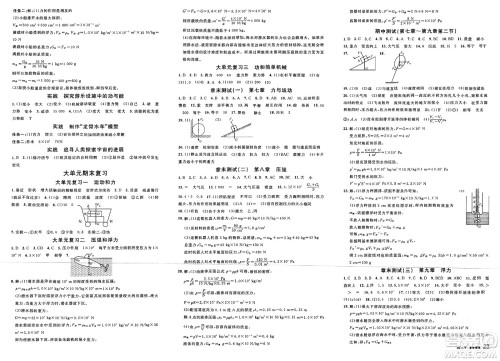 云南科技出版社2025年春名校课堂八年级物理下册沪科版答案 云南科技出版社2025年春名校课堂八年级物理下册沪科版答案
