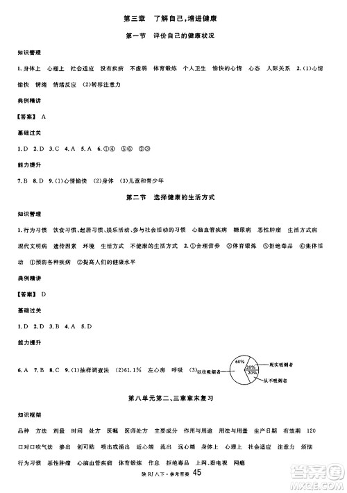 安徽师范大学出版社2025年春名校课堂八年级生物下册人教版陕西专版答案
