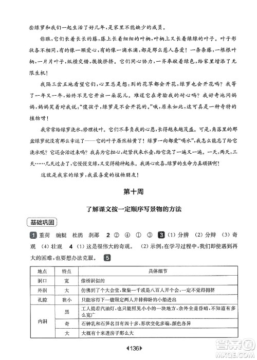 华东师范大学出版社2025年春华东师大版一课一练四年级语文下册华师版上海专版增强版答案 华东师范大学出版社2025年春华东师大版一课一练四年级语文下册华师版上海专版增强版答案