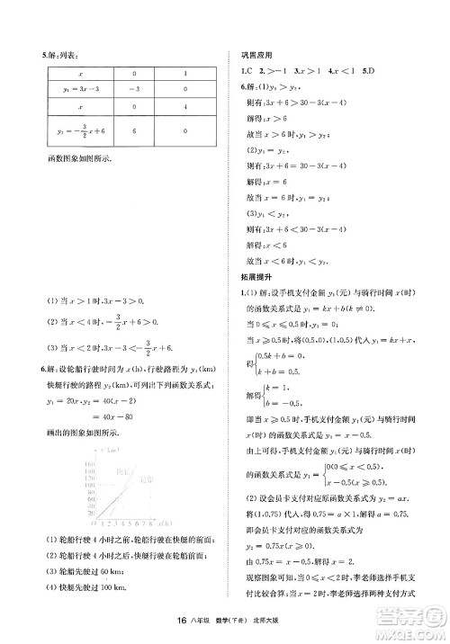 宁夏人民教育出版社2025年春学习之友八年级数学下册北师大版答案 宁夏人民教育出版社2025年春学习之友八年级数学下册北师大版答案