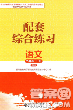 北京师范大学出版社2025年春配套综合练习九年级语文下册通用版答案