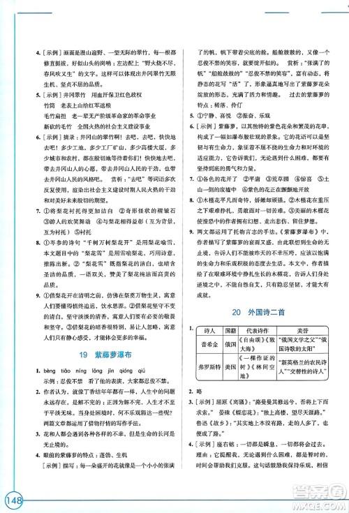 江苏凤凰教育出版社2025年春学习与评价七年级语文下册统编版答案 江苏凤凰教育出版社2025年春学习与评价七年级语文下册统编版答案