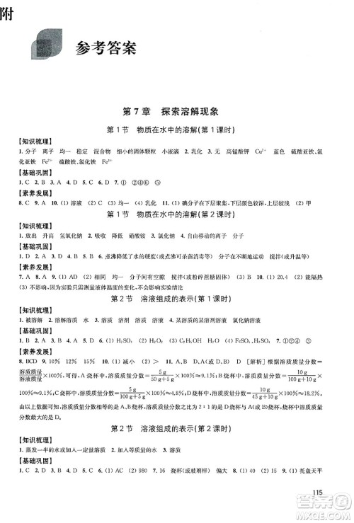 江苏凤凰教育出版社2025年春学习与评价九年级化学下册上教版答案