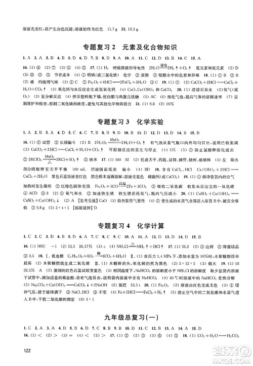 江苏凤凰教育出版社2025年春学习与评价九年级化学下册上教版答案