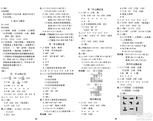 陕西人民教育出版社2025年春学习与评价四年级数学下册C版北师大版答案 陕西人民教育出版社2025年春学习与评价四年级数学下册C版北师大版答案