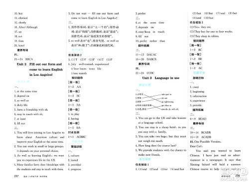 黑龙江教育出版社2025年春资源与评价八年级英语下册外研版答案 黑龙江教育出版社2025年春资源与评价八年级英语下册外研版答案