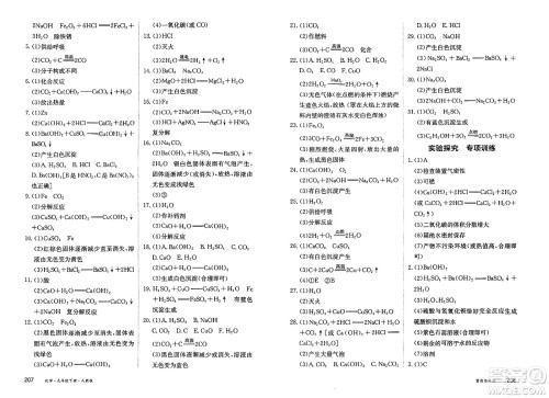 黑龙江教育出版社2025年春资源与评价九年级化学下册人教版答案
