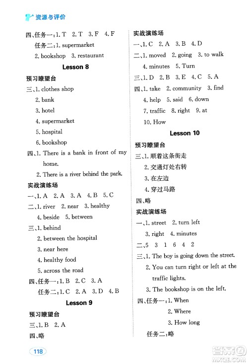 黑龙江教育出版社2025年春资源与评价六年级英语下册人教精通版答案 黑龙江教育出版社2025年春资源与评价六年级英语下册人教精通版答案