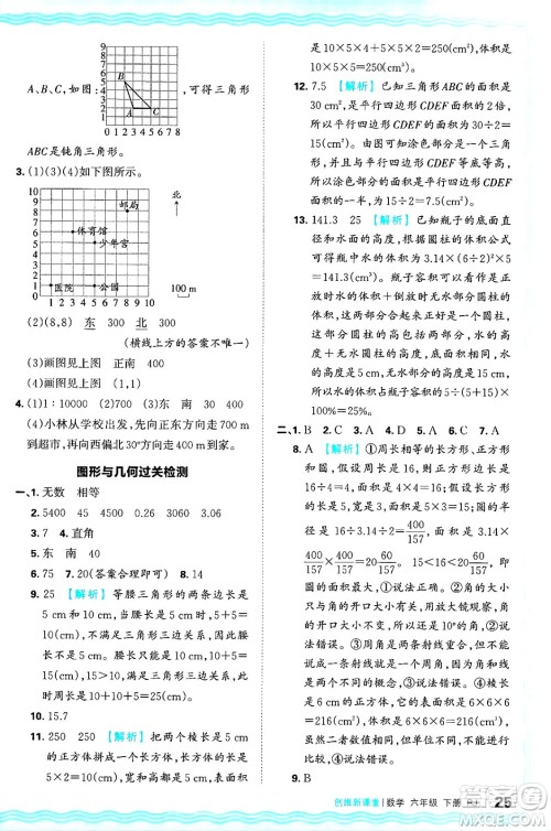 江西人民出版社2025年春王朝霞创维新课堂六年级数学下册人教版答案 江西人民出版社2025年春王朝霞创维新课堂六年级数学下册人教版答案