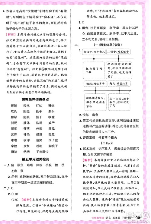 江西人民出版社2025年春王朝霞创维新课堂五年级语文下册人教版答案 江西人民出版社2025年春王朝霞创维新课堂五年级语文下册人教版答案