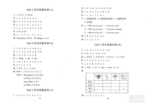 黑龙江教育出版社2025年春资源与评价三年级英语下册X版黑龙江专版答案