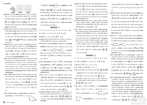 安徽师范大学出版社2025年春名校课堂九年级数学下册人教版答案