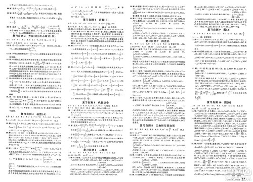 安徽师范大学出版社2025年春名校课堂九年级数学下册冀教版河北专版答案