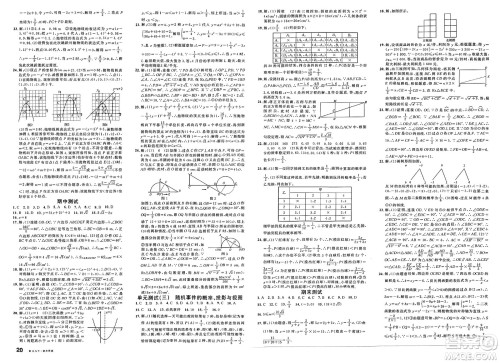 安徽师范大学出版社2025年春名校课堂九年级数学下册冀教版河北专版答案