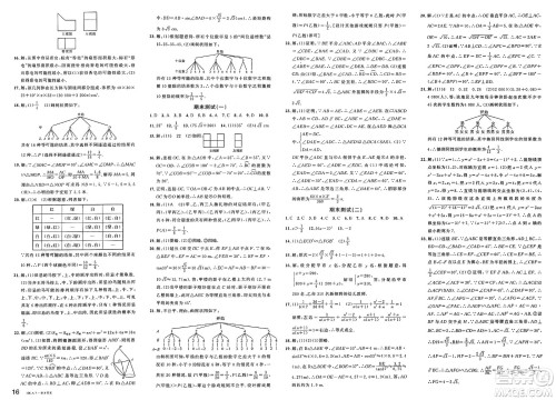 安徽师范大学出版社2025年春名校课堂九年级数学下册沪科版安徽专版答案