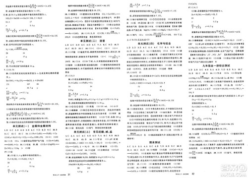 广东经济出版社2025年春名校课堂九年级化学下册人教版湖北专版答案