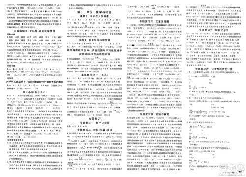 广东经济出版社2025年春名校课堂九年级化学下册人教版福建专版答案
