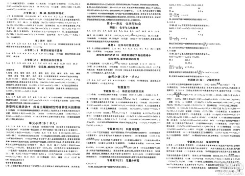 甘肃少年儿童出版社2025年春名校课堂九年级化学下册人教版山西专版答案
